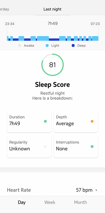 steel hr sleep tracking