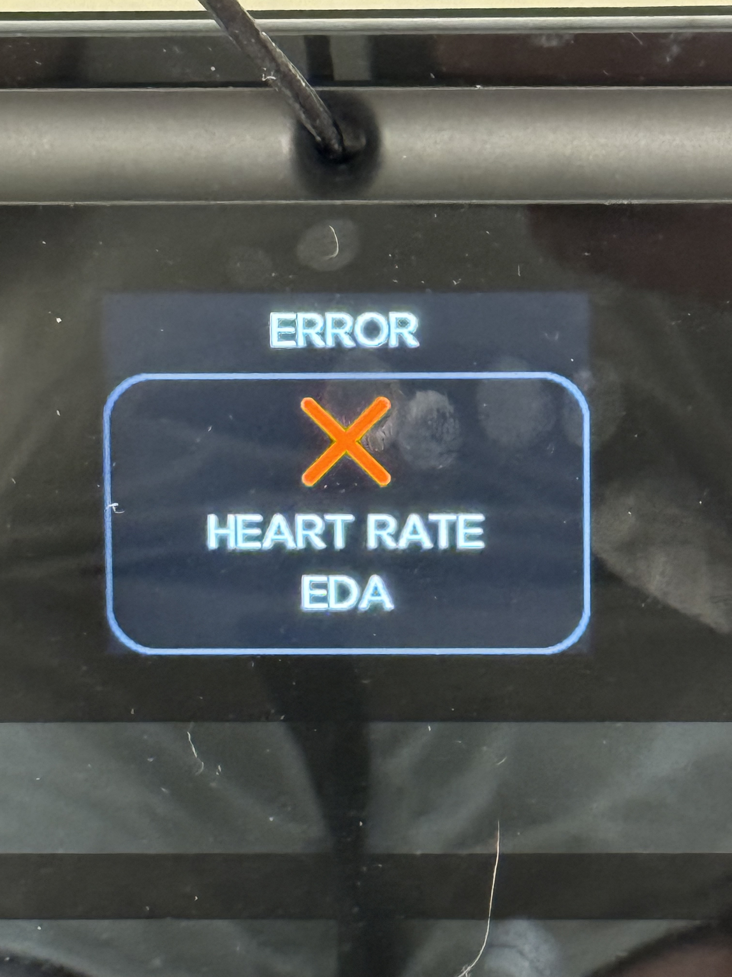 Heart Error Code Error X - Heart Rate, EDA Cannot be Measured. Brand new Unit ...